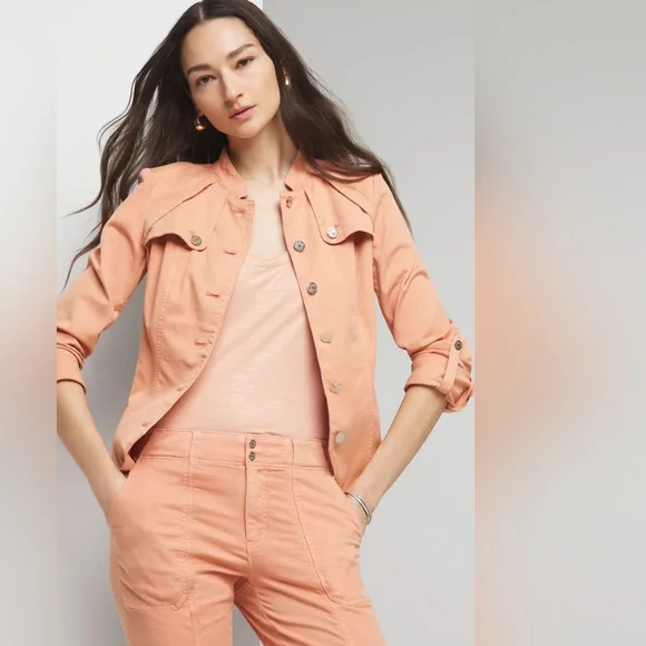 White House Black Market Pret Safari Cafe Creme Jacket Size 10 - Picture 10 of 10